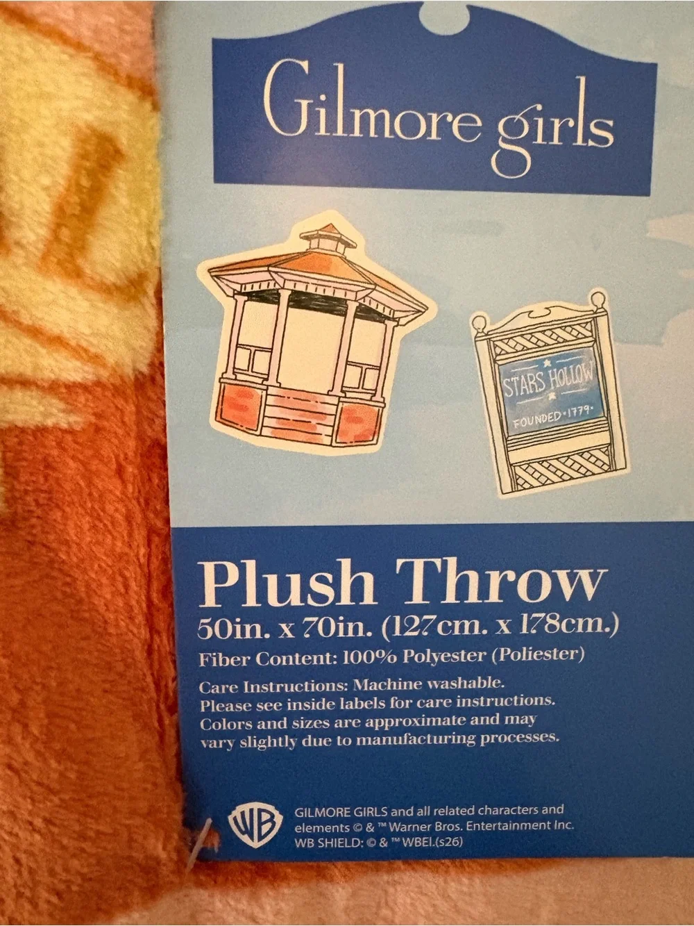 NEW Fall Gilmore Girls Stars Hollow Autumn Festival Plush Throw Blanket